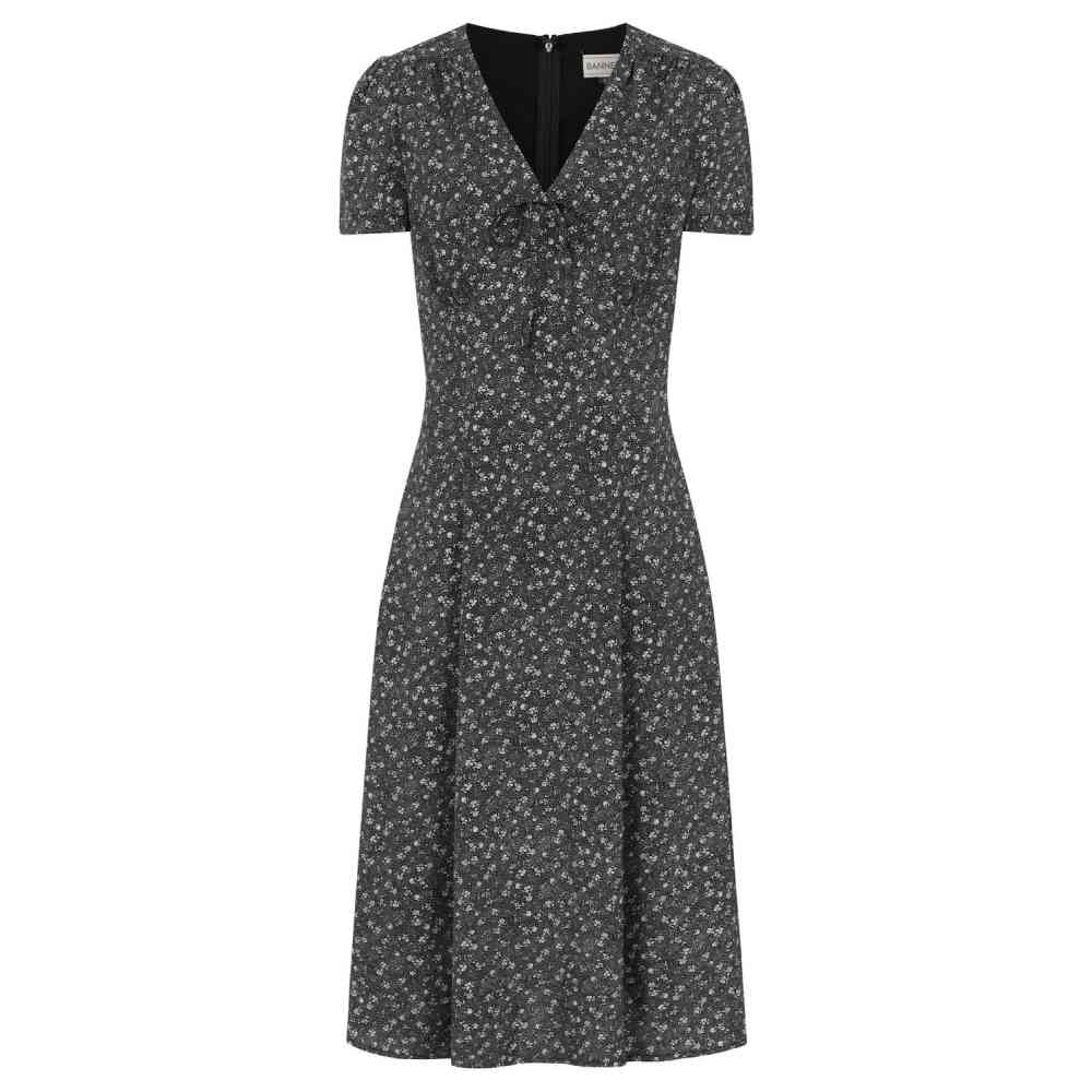 Banned - Josephine Ditzy Flower Flare Kleid - Schwarz